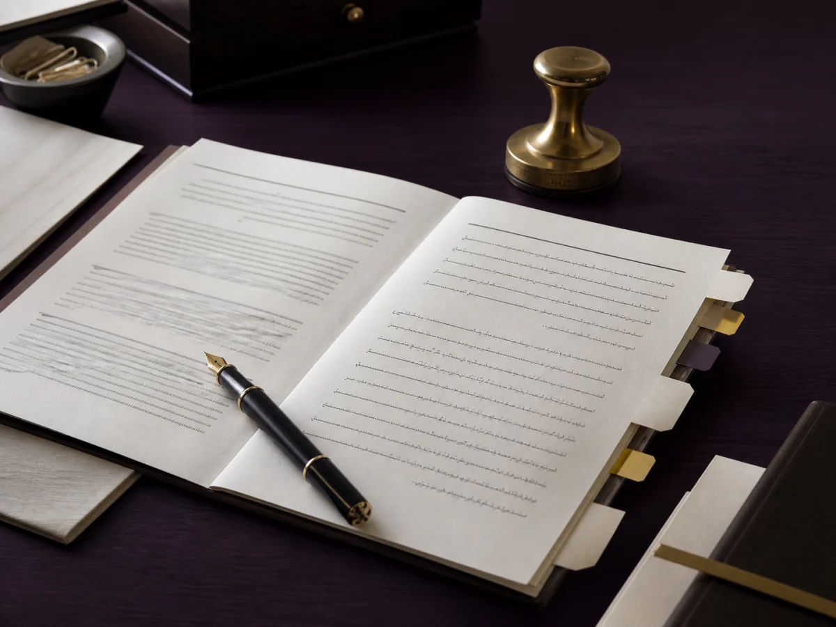 Official documents arranged for a careful bilingual translation review